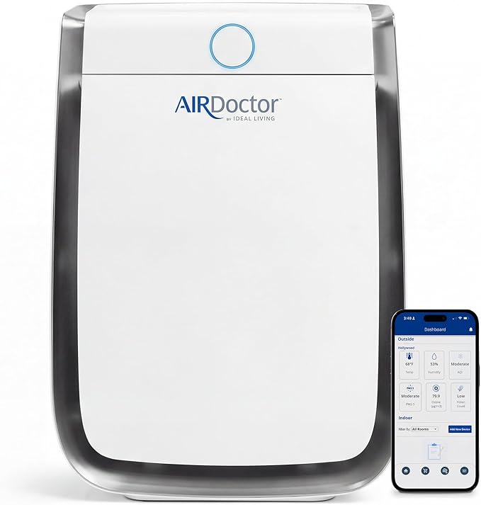 Smart Air Purifier for Living Rooms & Bedrooms, Ultra HEPA Air Cleaner, 3 Stage Filtration, VOC & Odour Removal, Dust, Allergens, Smoke & Pet Dander